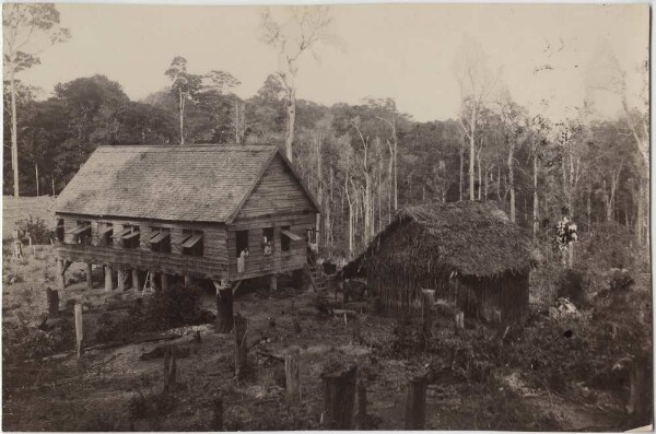 Maison de gardien près d'une mine d'or au Suriname