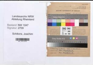Entnazifizierung Joachim Schikora , geb. 21.07.1915 (Angestellter)