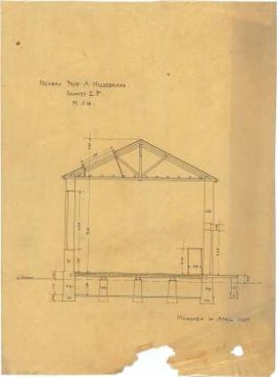 Hildebrand, Adolf von; München, Maria-Theresia-Str. 23; Wohnhaus Hildebrand - Neubau (Schnitt)