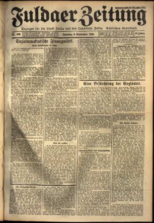 Erste Ausgabe vom Samstag, den 08. September 1928.