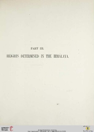 Part III: Heights Determined in the Himalaya