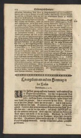 Evangelium am Andern Sonntag in der Fasten. ...