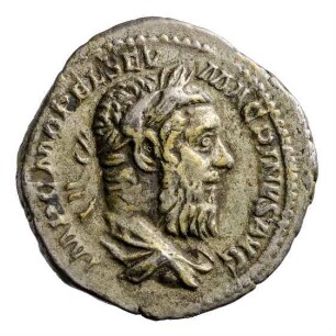 Münze, Denar, 217 - 218 n. Chr.