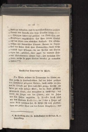 Verschiedene Temperatur der Winde.