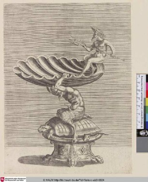 [Nautiluspokal; Can formed from shell, Nautilus Cup]
