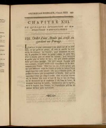 Chapitre XIII. De Quelques Evolutions et Manoeuvres Particulieres.