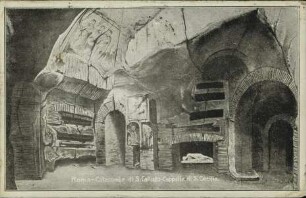 Roma - Catacombe di S. Callisto-Cappella di S. Cecilia.