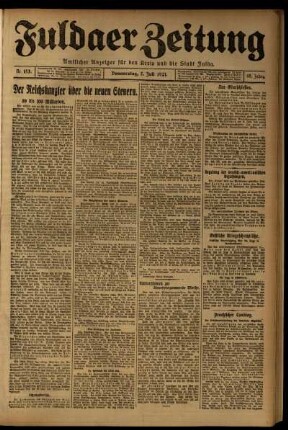 Ausgabe vom Donnerstag, den 07. Juli 1921.