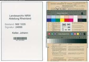 Entnazifizierung Johann Keller , geb. 10.01.1898 (Schlosser)