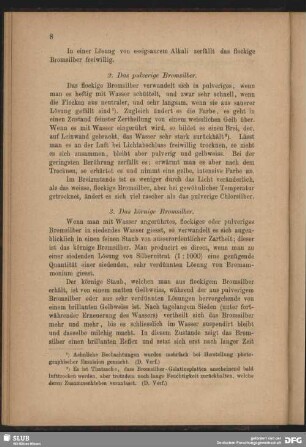 2. Das pulvrige Bromsilber