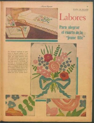 Labores [Dibujos] : Para alegrar el cuarto de la "jeune fille"