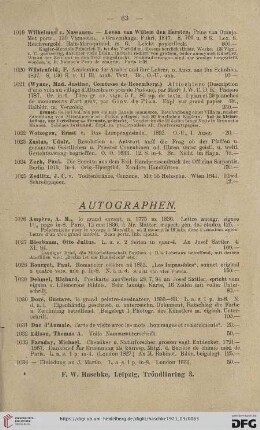 Autographen (Nr. 1026 - 1048)