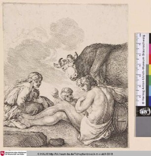 [Eine ruhende Familie; A Family resting]
