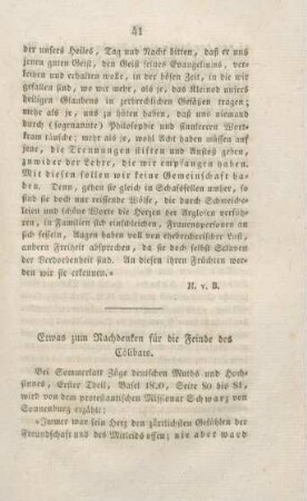 41-42 Etwas zum Nachdenken für die Feinde des Cölibats