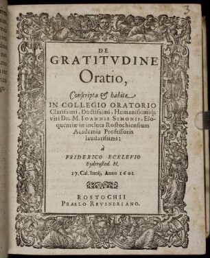 De Gratitudine Oratio