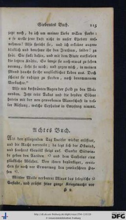 Achtes Buch.