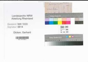 Entnazifizierung Gerhard Dicken , geb. 07.05.1900 ()