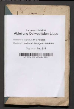 Erblasser: Vahrenhorst gt. Mastbaum, Christian: