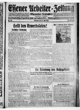 Essener Arbeiter-Zeitung. 1919-1926