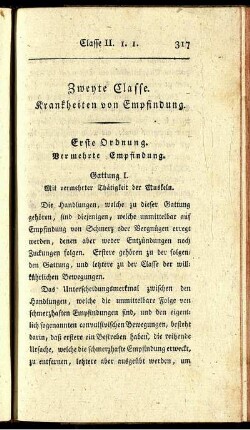 Gattung I. Mit vermehrter Thätigkeit der Muskeln.