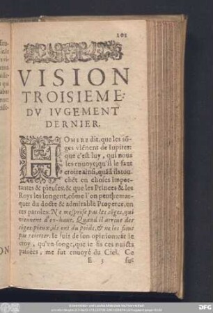 Vision Troisieme: Du Jugement Dernier.