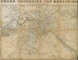 Karte: Neuer Grundriss von Berlin 1848