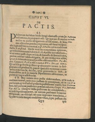 Caput VI. De Pactis.