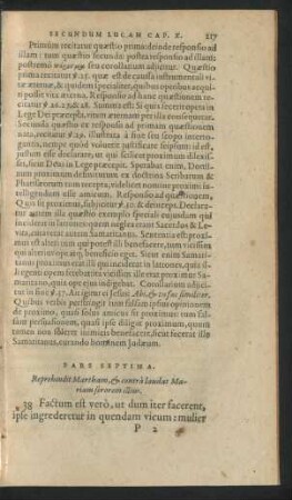 Pars Septima. Reprehendit Martham, & contra laudat Mariam sororem illius.