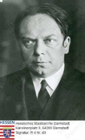 Hartung, Gustav (1887-1946) / Porträt, Brustbild