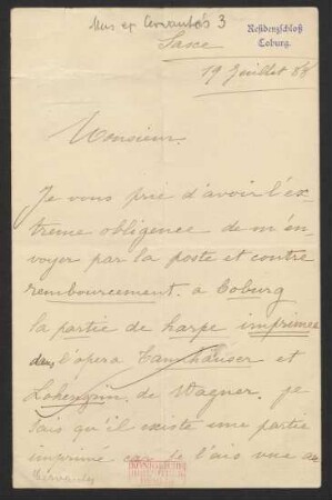 Brief an Unbekannt : 19.07.1888