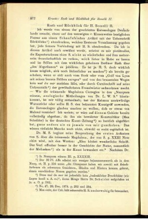 Rath und Rückblick für H. Bonelli II.