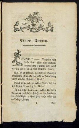 Einige Fragen.