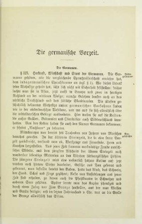 Die germanische Vorzeit
