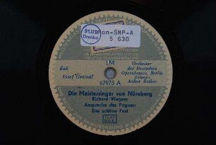Die Meistersinger von Nürnberg : Ansprache des Pogner: Das schöne Fest / Richard Wagner