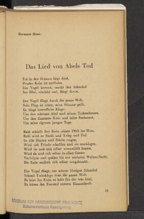 Das Lied von Abels Tod