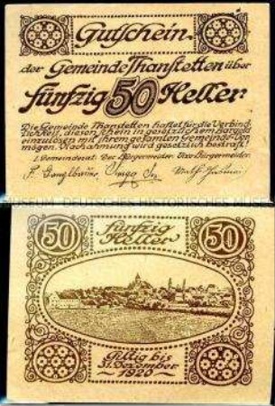 Thanstetten, Oberösterreich 50 Heller