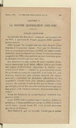La seconde Restauration (1815 - 1830)