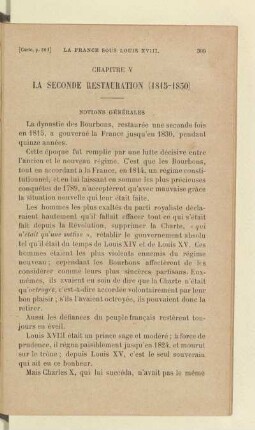 La seconde Restauration (1815 - 1830)