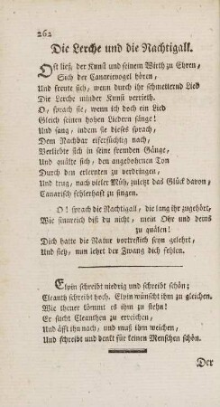 Die Lerche und die Nachtigall