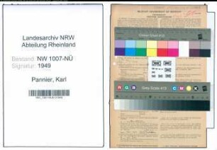 Entnazifizierung Karl Pannier , geb. 25.11.1905 (Kaufm.Angestellter)