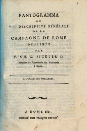 Pantogramma, ou vue descriptive générale de la campagne de Rome