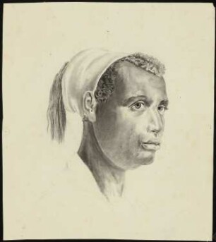 Portrait eines Mannes: Seitliches Portrait wahrscheinlich eines Nordafrikaners
