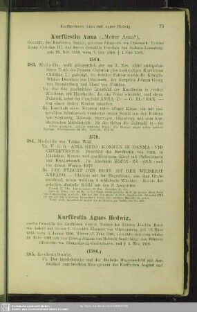 Kurfürstin Anna ("Mutter Anna"), geb. 25. Nov. 1532, gest. 1. Oct. 1585