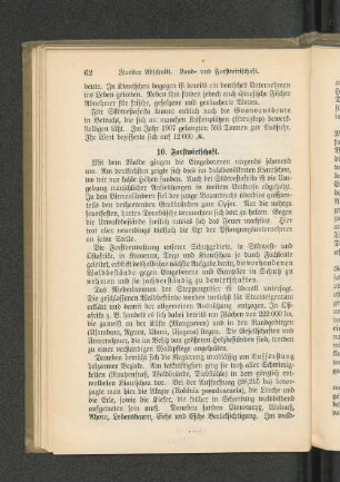 10. Forstwirtschaft.