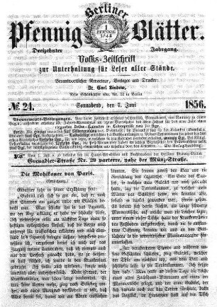 No. 24, Sonnabend, den 7. Juni