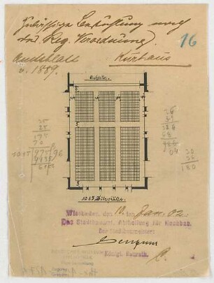 Thiersch, Friedrich von; Wiesbaden; Kurhaus - DG (Sitzplan)