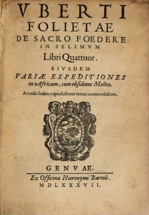 De sacro foedere in Selimum : libri quattuor