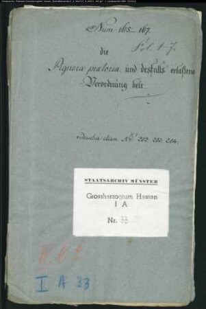 Die Abschaffung der sog. "Pignora praetoria"