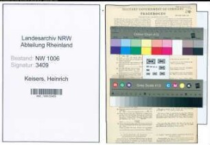 Entnazifizierung Heinrich Keisers , geb. 04.06.1903 (Arbeiter)