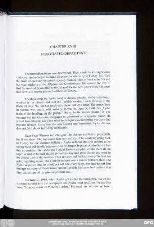 Chapter XVIII Negotiated Departure
